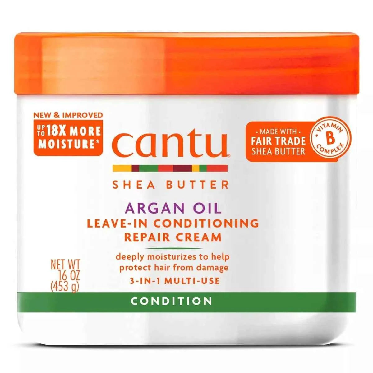 Cantu Argan Oil Leave-In Conditioner Repair Cream 16 oz
