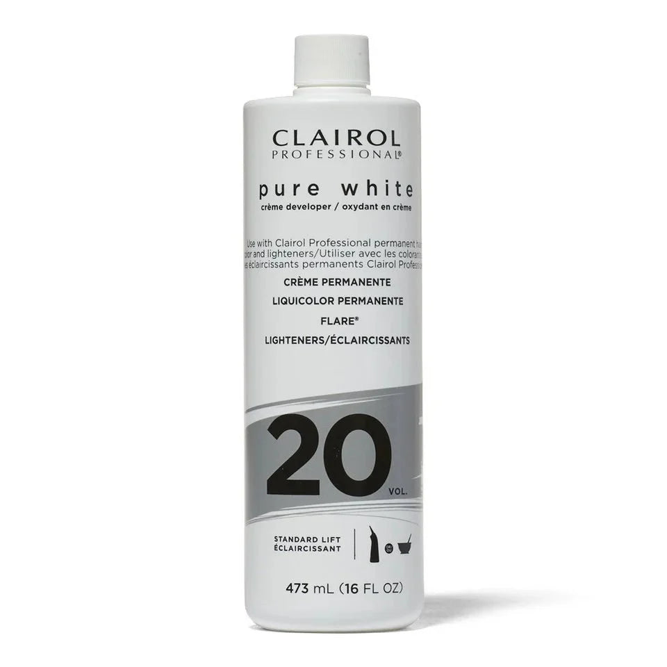 CLAIROL PROFESSIONAL PURE WHITE 2O VOL. CRÈME DEVELOPER 16OZ