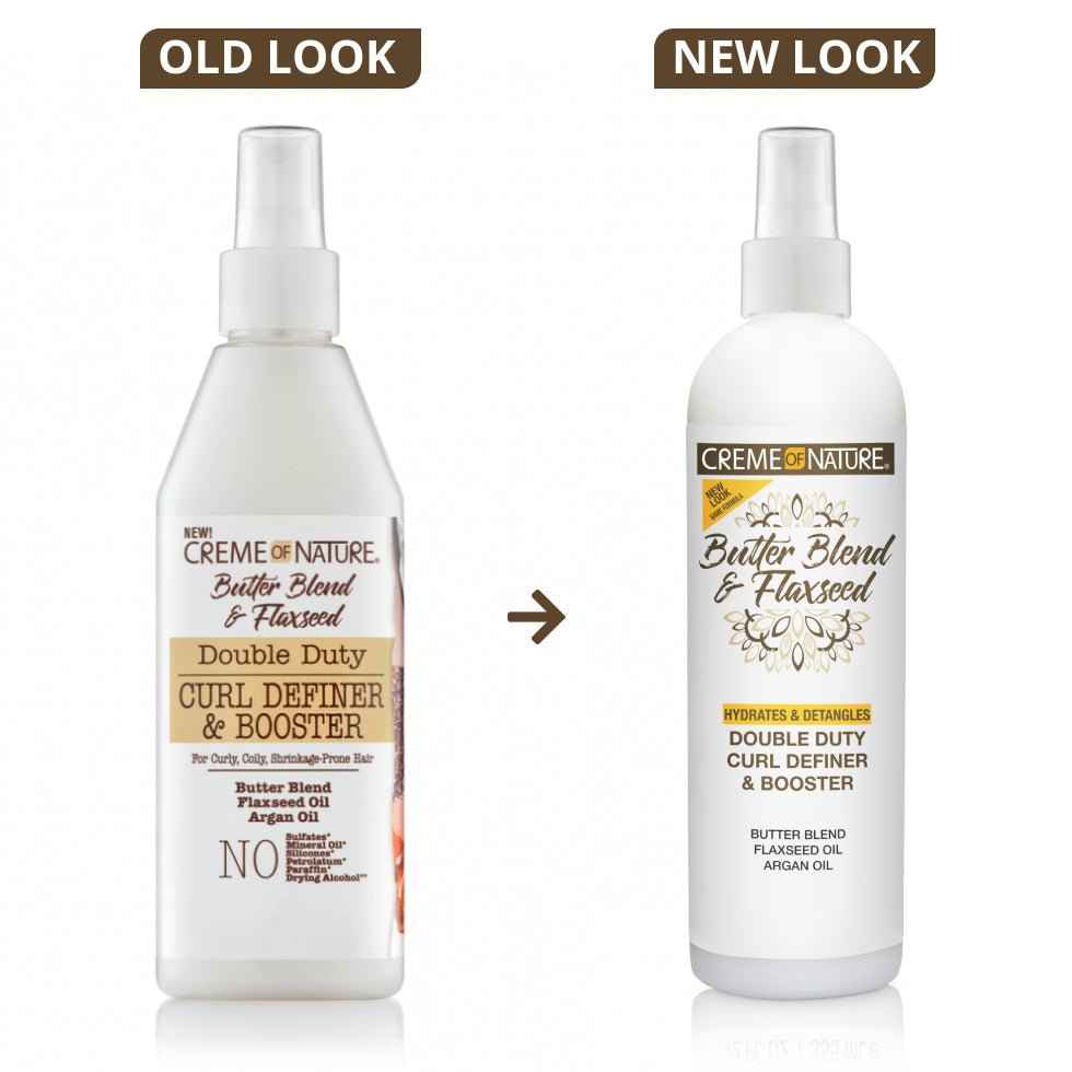 Creme of Nature Butter Blend & Flaxseed Double Duty Curl Definer & Booster 12 oz