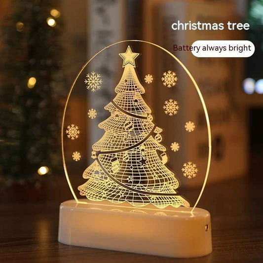 LED Christmas Night Light โ Reindeer Ambience Lamp, Warm White, USB/Battery