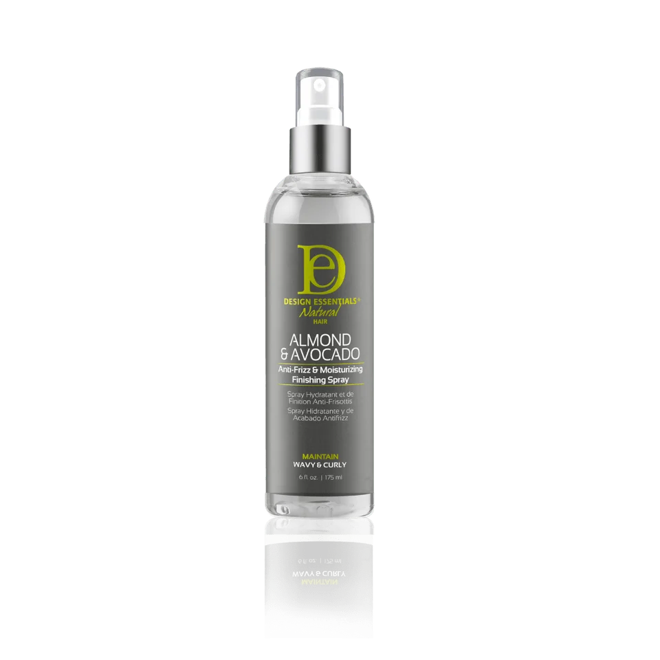 DESIGN ESSENTIALS ALMOND & AVOCADO ANTI FRIZZ & MOISTURIZING FINISHING SPRAY 6OZ
