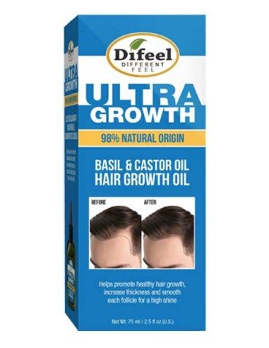 DIFEEL ULTRA GROWTH BASIL & CASTOR OIL HAIR GROWTH OIL 2.5OZ