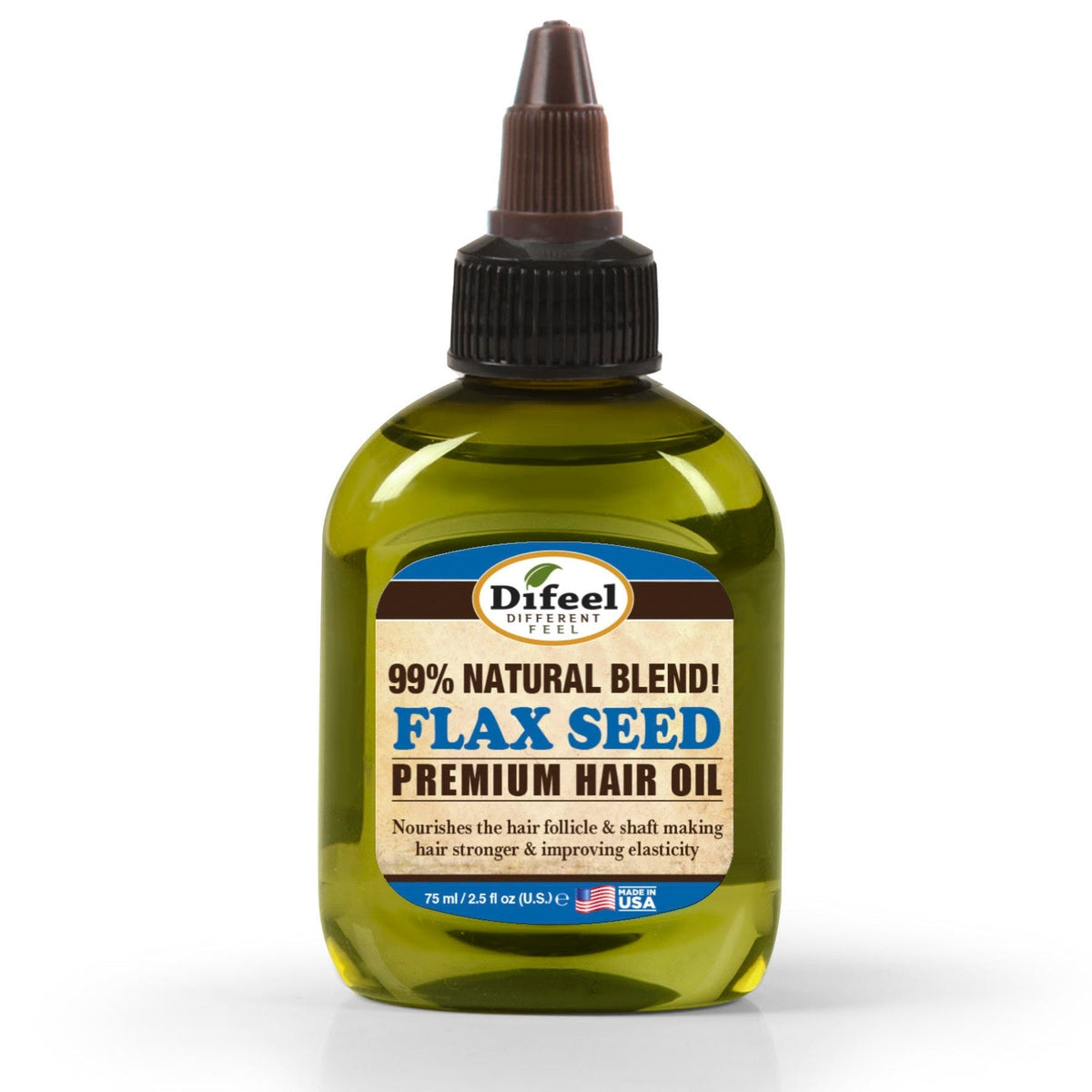 DIFEEL Premium Natural Hair Oil - Flax Seed Hair Oil 2.5OZ