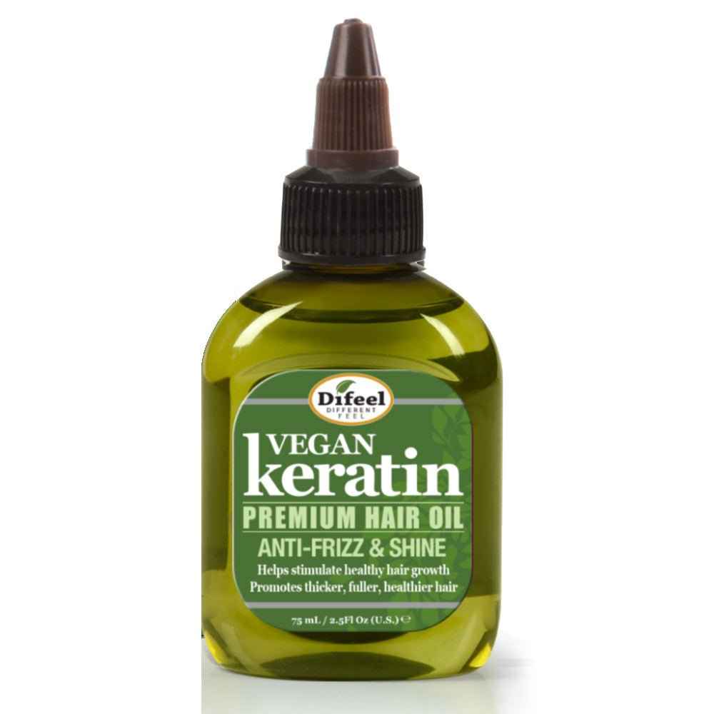 Difeel Vegan Keratin Premium Hair Oil - Anti Frizz & Shine 2.5 oz