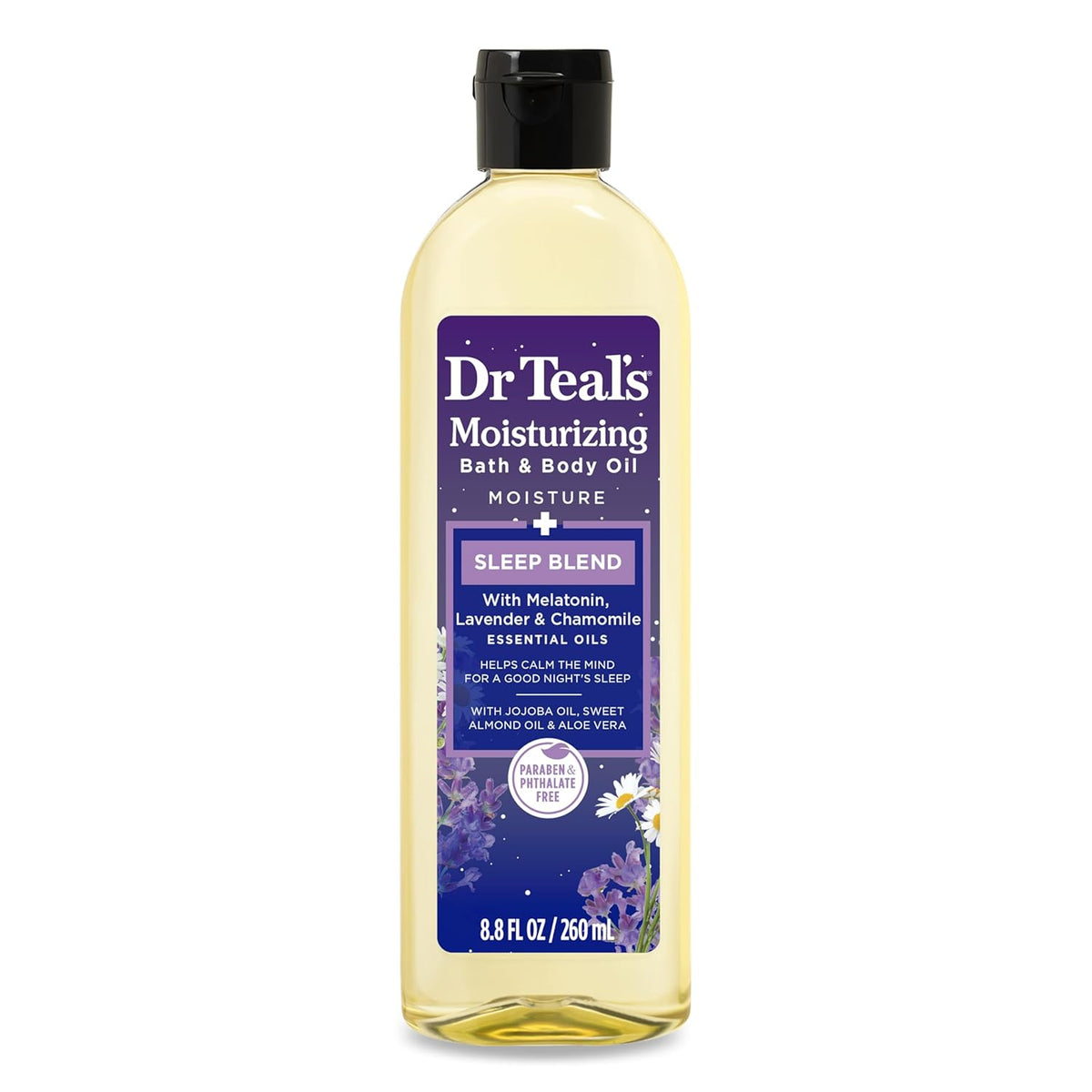 DR TEAL'S BATH & BODY OIL SLEEP BL MELATONIN 8.8OZ
