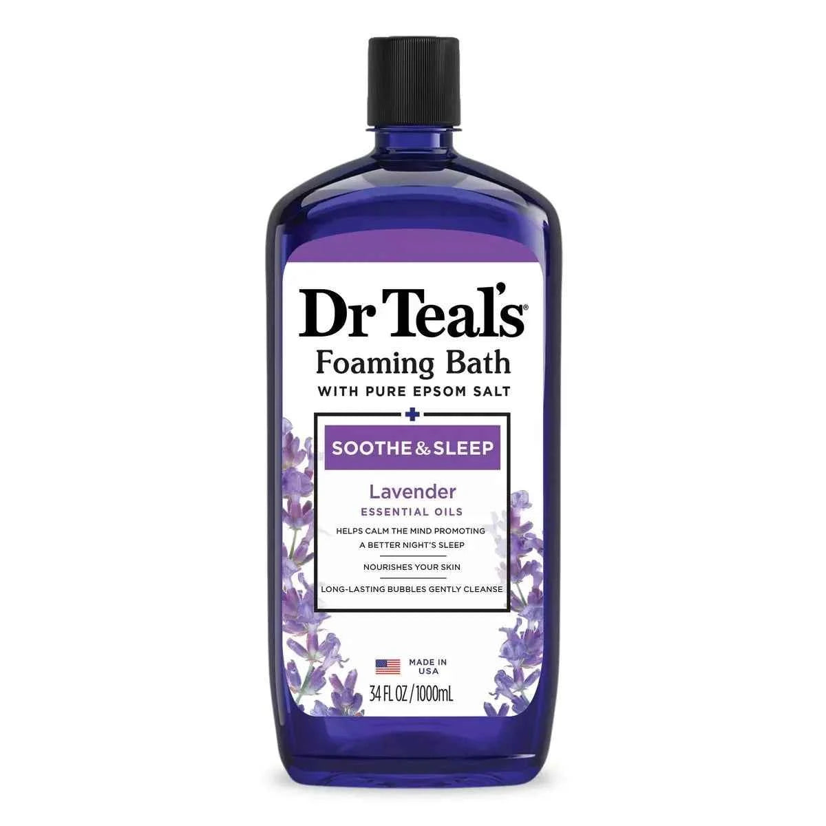 Dr Teal's Soothe & Sleep Lavender Foaming Bubble Bath 34 oz