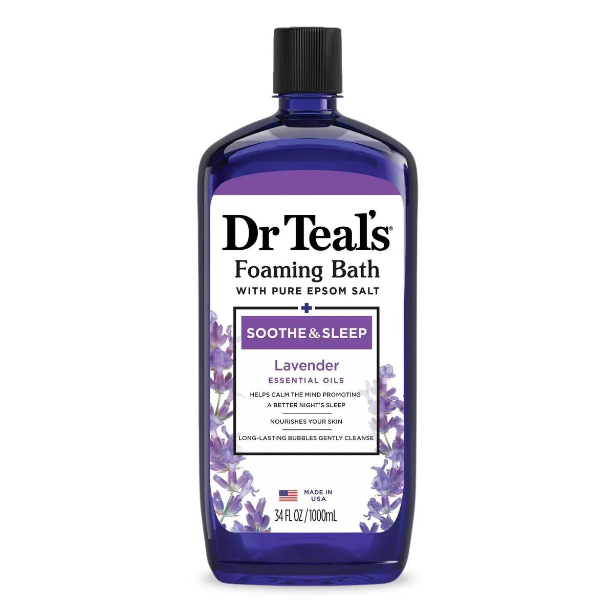 Dr Teal's Soothe & Sleep Lavender Foaming Bubble Bath 34 OZ