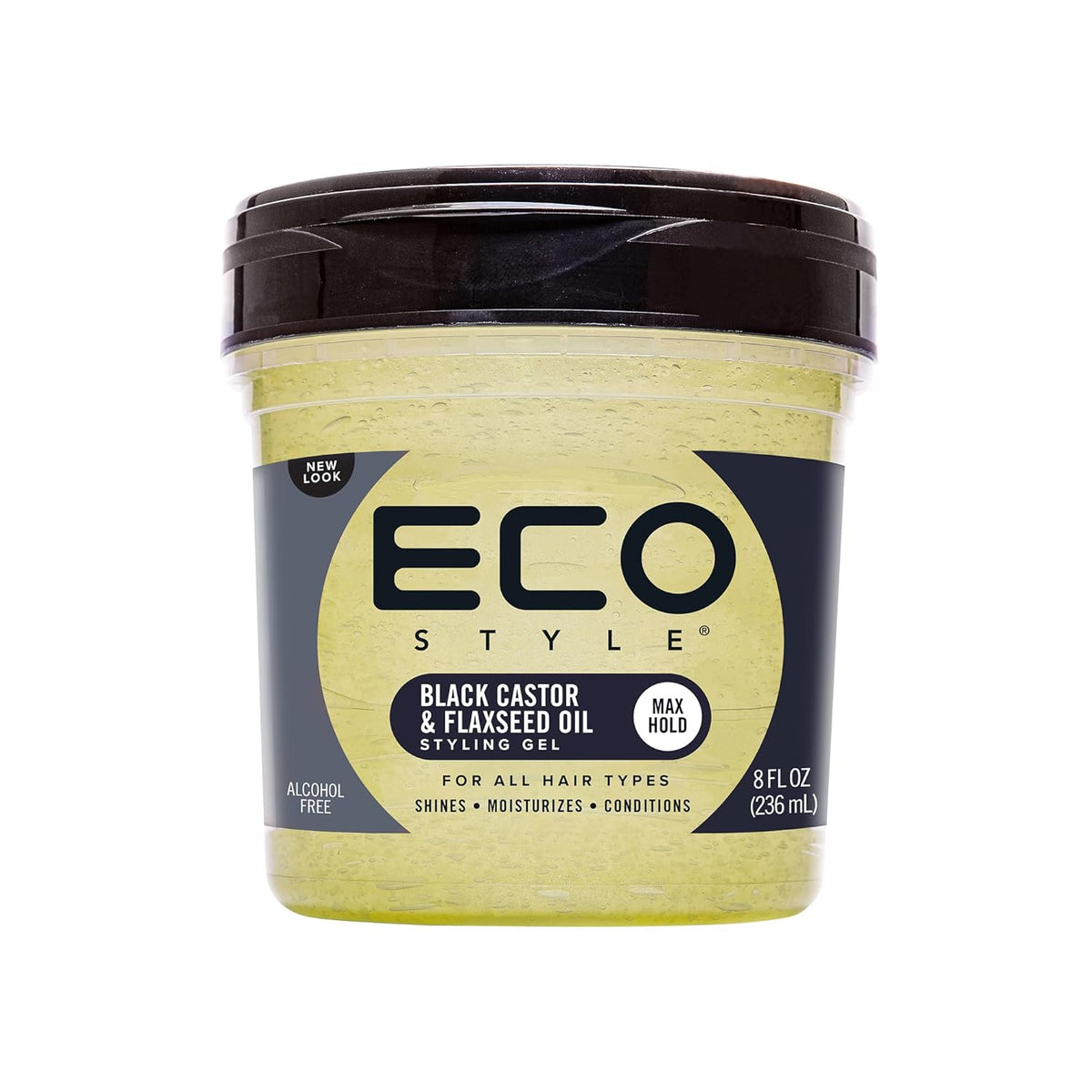 Eco Style Black Castor and Flaxseed Oil Styling Gel 8 oz