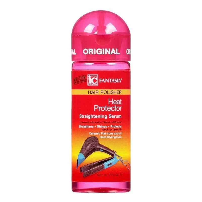 Fantasia Ic Hair Polisher Heat Protector Straightening Serum 2 oz