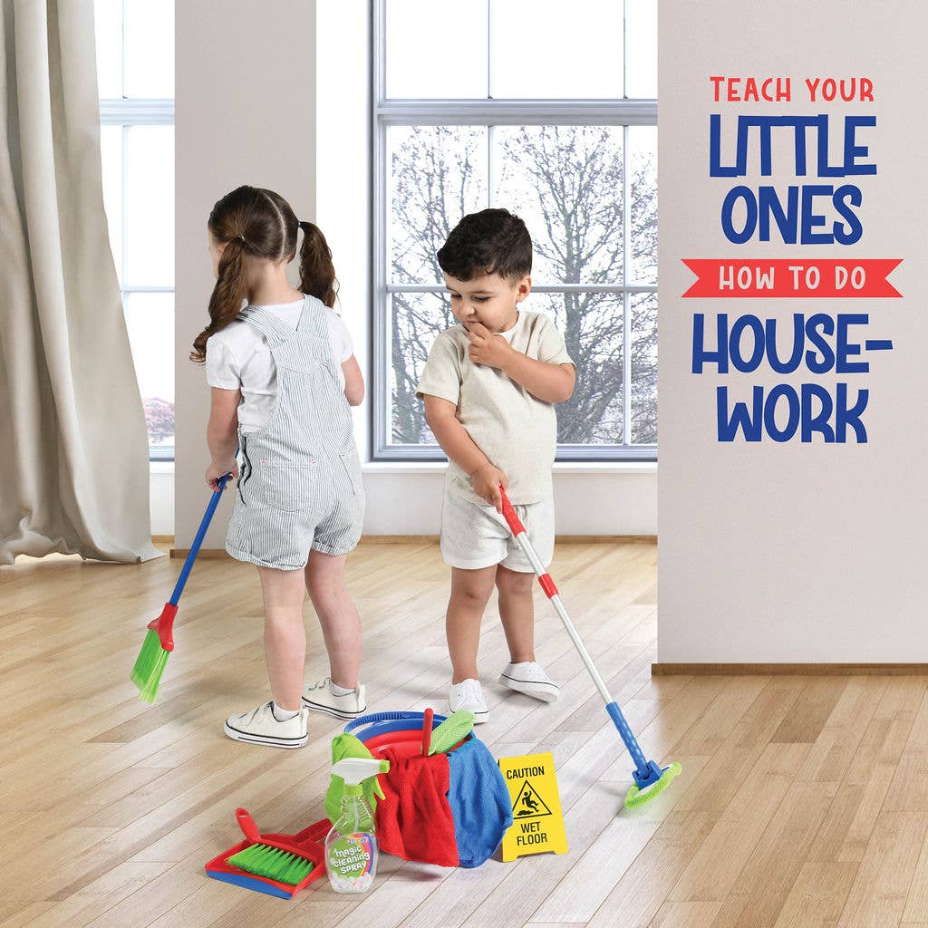 Play22 - 12-Piece Kids Cleaning Set - Toy Housekeeping Fun - Ages 3+