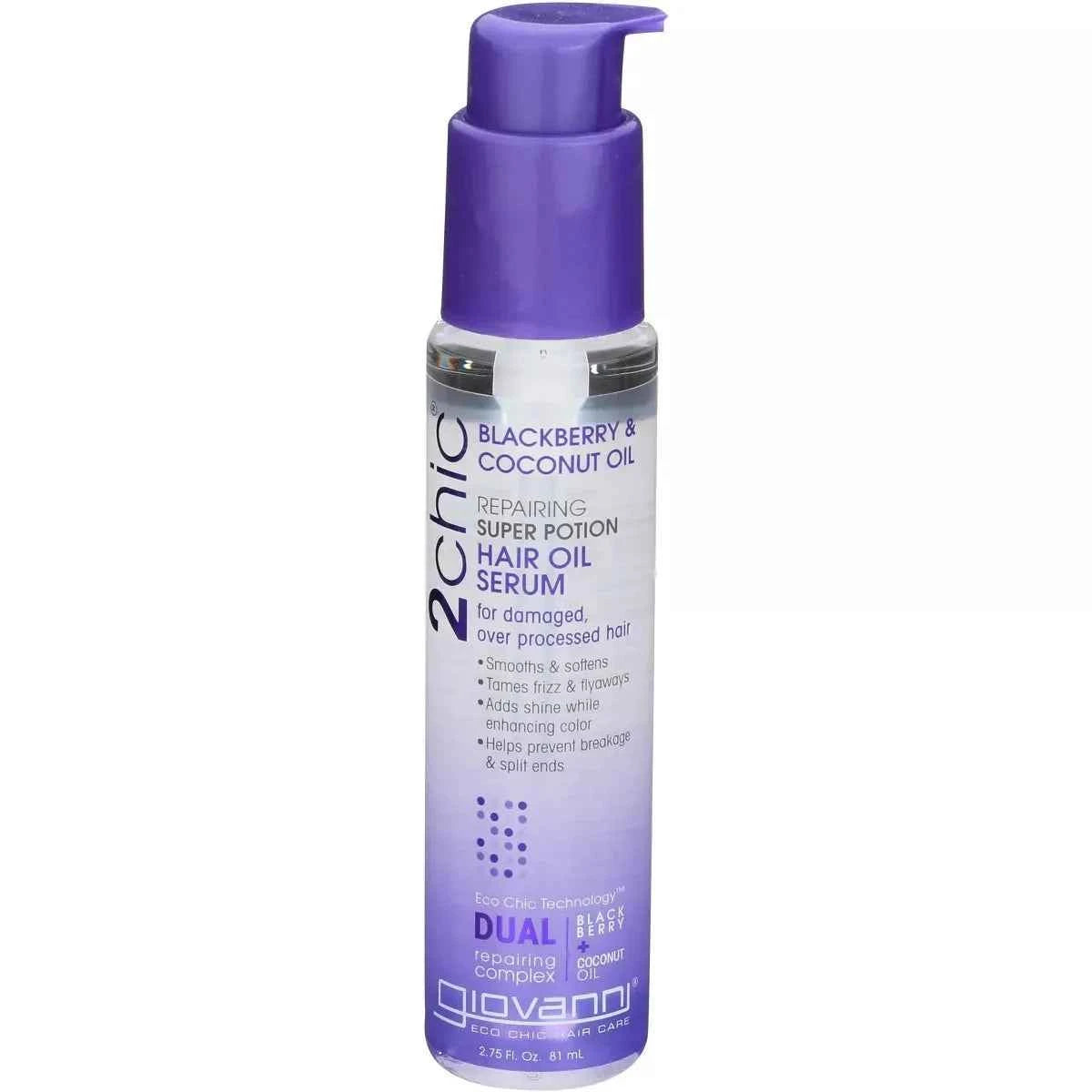 Giovanni 2chic Repairing Super Potion Hair Oil Serum with Blackberry & Coconut Oil 2.75 oz