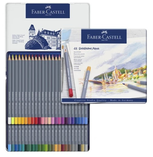 Faber-Castell - Creative Studio Goldfaber Aqua Watercolour Pencil - Tin Sets