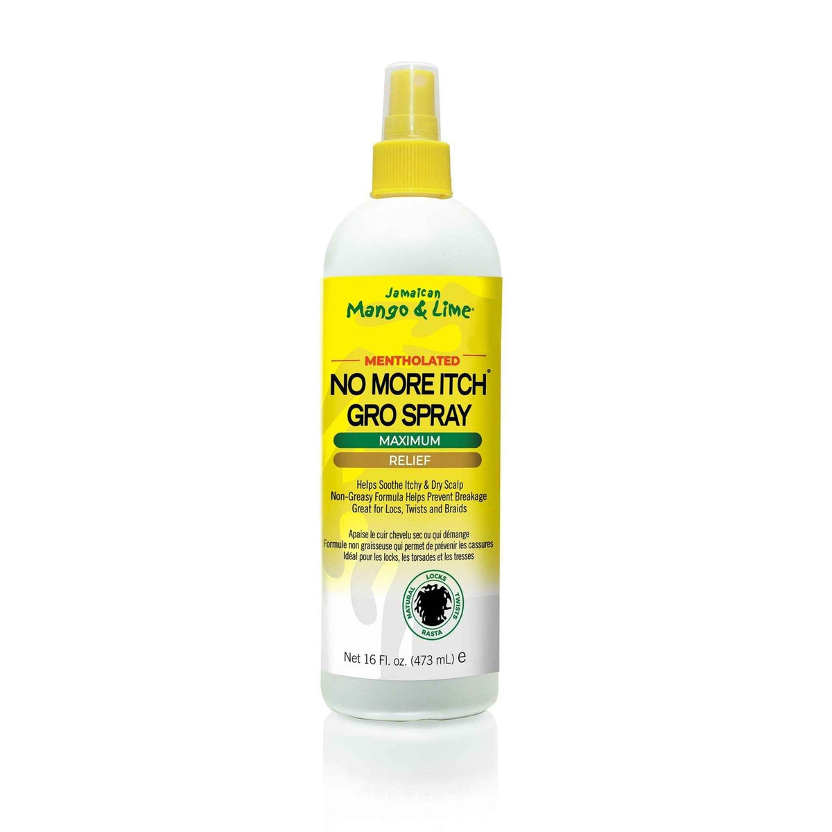 Jamaican Mango & Lime Maximum Mentholated No More Itch Gro Spray 16 oz