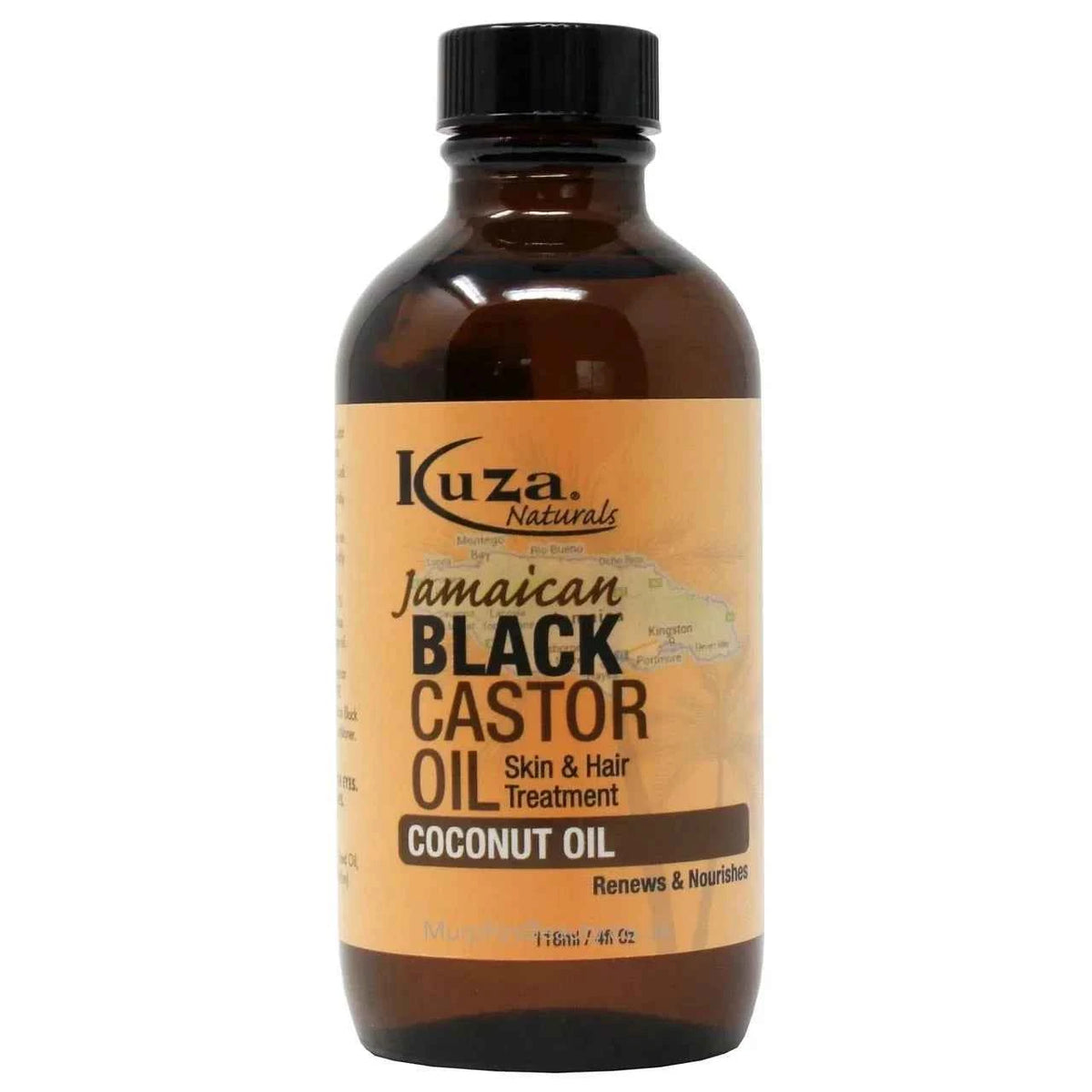 Kuza Black Castor Oil Coconut Oil 4 oz