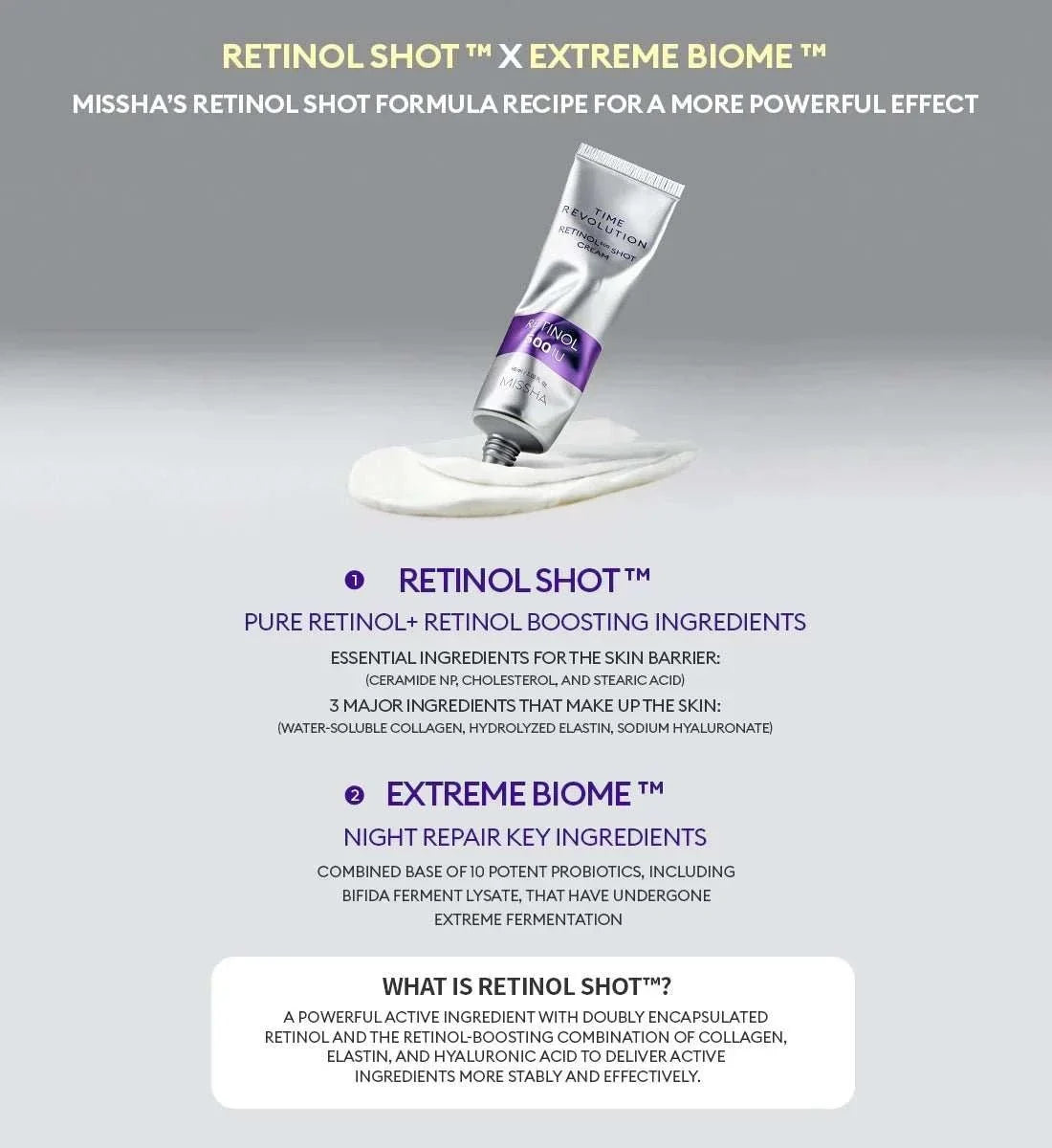 MISSHA Time Revolution Retinol 500 Shot Cream 60ml