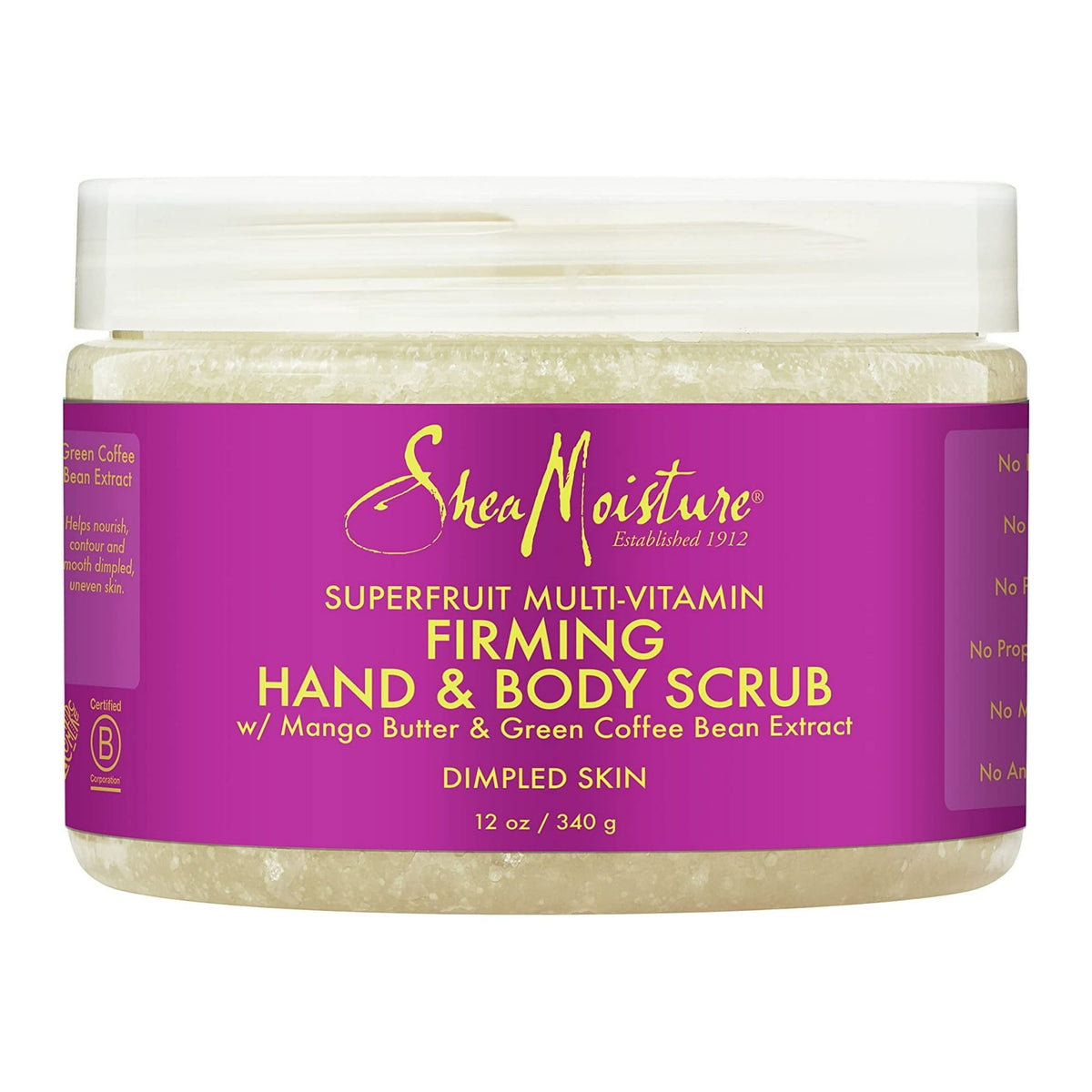 SHEAMOISTURE SUPERFRUIT COMPLEX FIRM HAND BODY SCRUB 12OZ