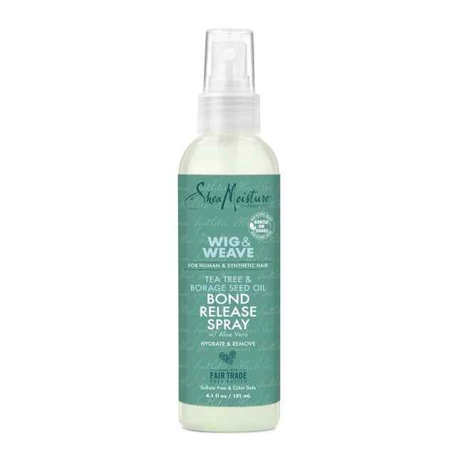 SheaMoisture Wig & Wave Moisturizing Shine Enhancing Bond Release Hair Spray with Tea Tree & Borage Seed, 4.1 oz