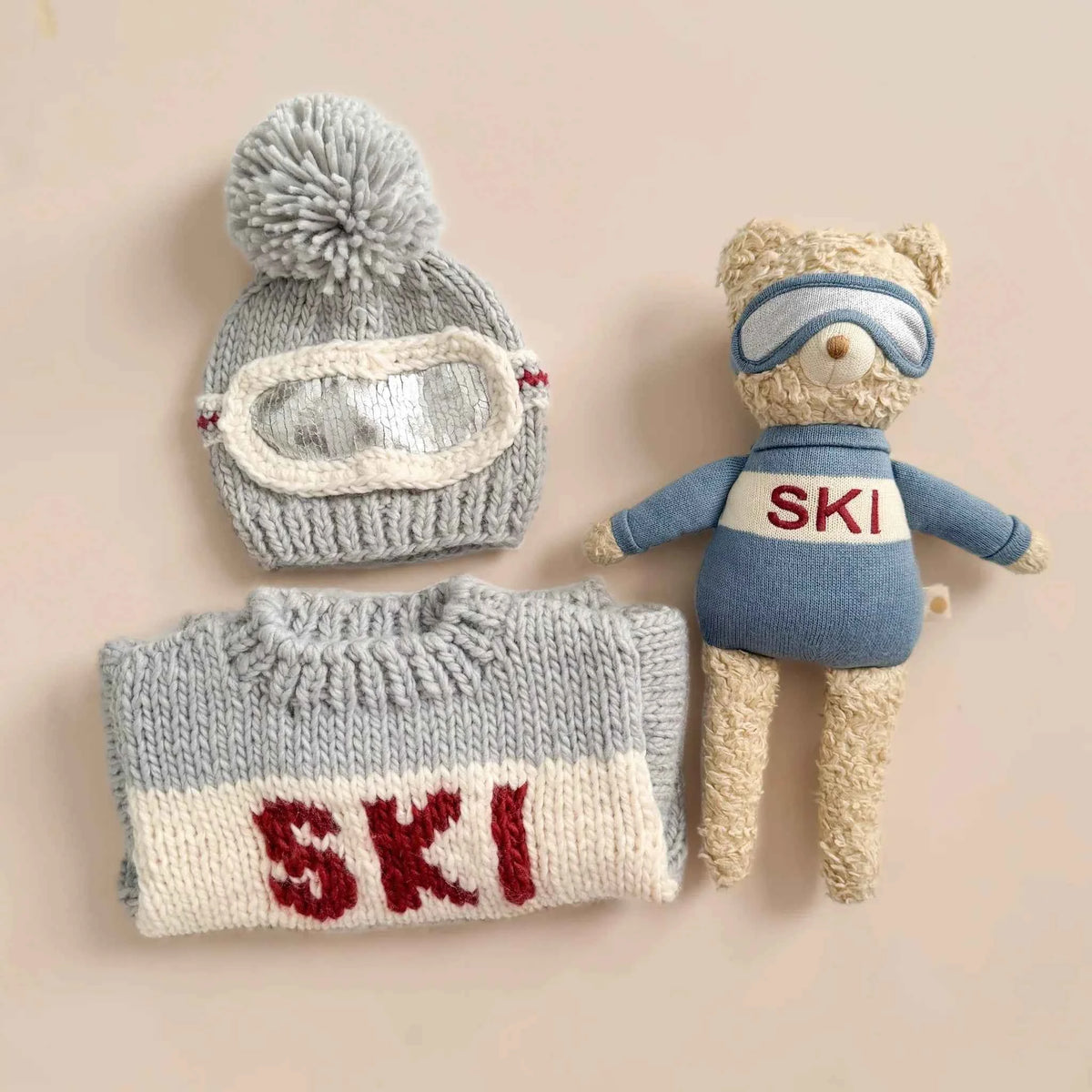 Ski Goggles Beanie | Bowie Grey | The Blueberry Hill