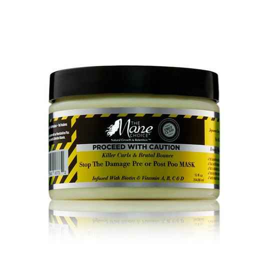 The Mane Choice Proceed with Caution Stop the Damage Pre or Post Poo Mask 12 oz