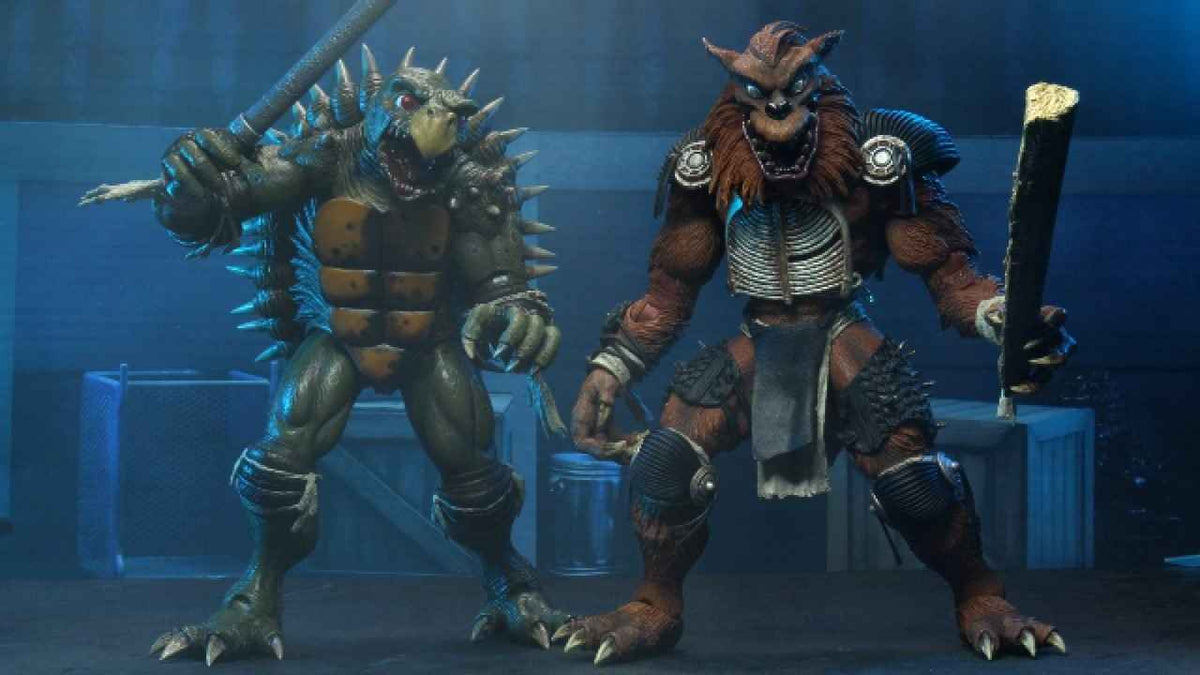 NECA Teenage Mutant Ninja Turtles II Tokka and Rahzar Action Figures ( Canada )