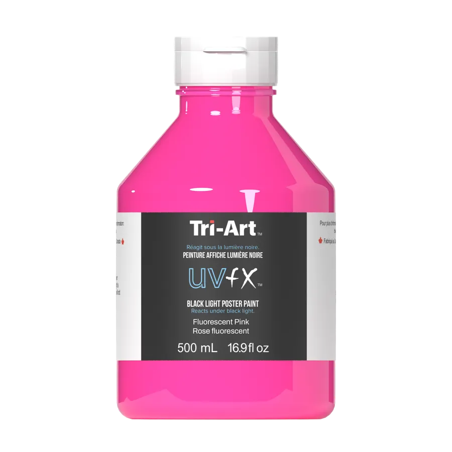 UVFX Black Light Poster Paint - Fluorescent Pink