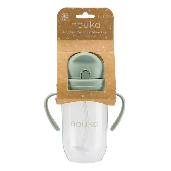 Non-Spill Weighted Straw Cup 9 oz | noüka | Moss