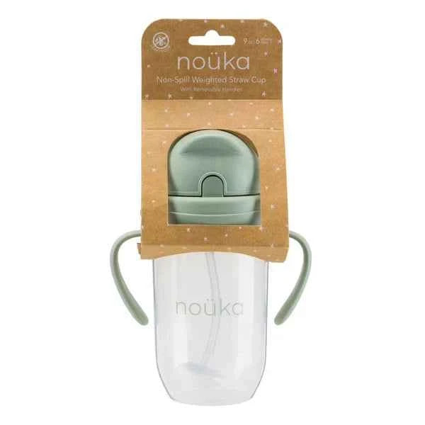 Non-Spill Weighted Straw Cup 9 oz | noüka | Moss