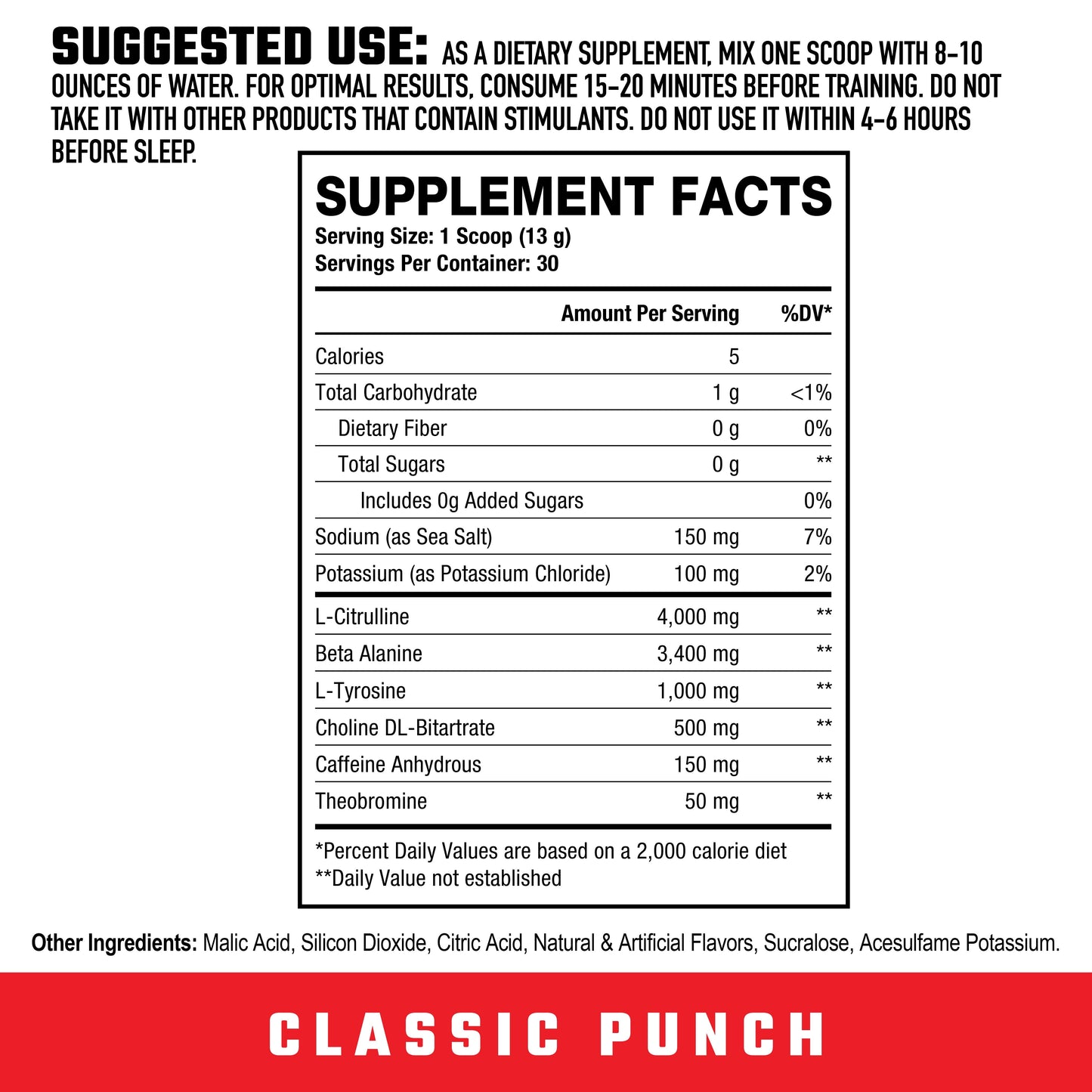 Axe & Sledge Ignition Switch Pre-Workout