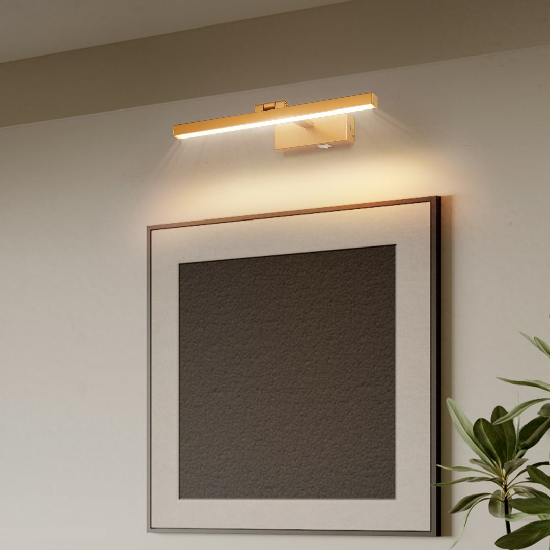 16 Inch Gold Dimmable LED Vanity Light Bar, Wireless Rechargeable Wall Light (United States Delivery Only)