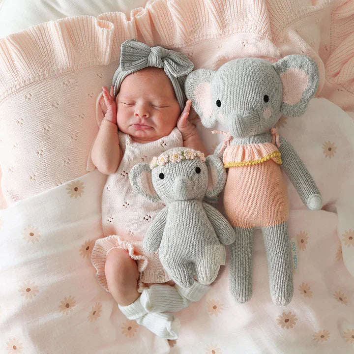 Baby elephant (blush floral) | Cuddle + Kind