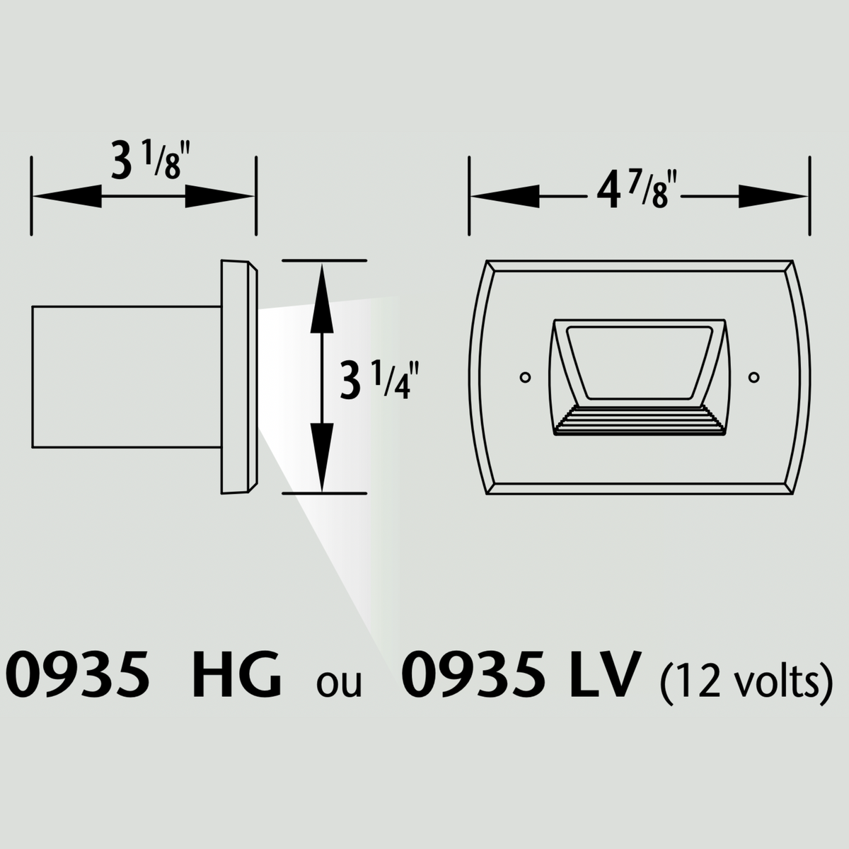Luminaire paysager pour marche - 0935