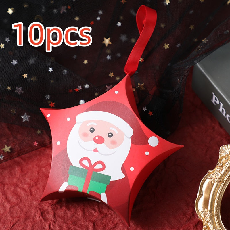 Christmas Gift Boxes Santa Claus Candy Box Star Shape Merry Christmas Boxes Bags for Home New Year Xmas Decor Kids Gifts