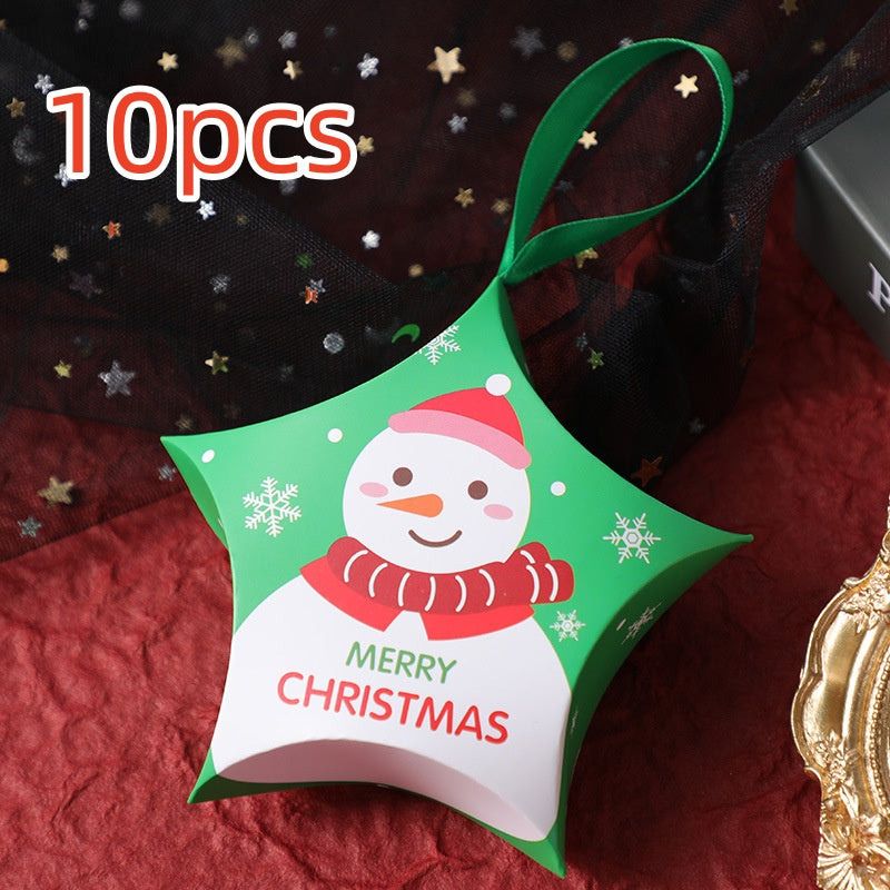 Christmas Gift Boxes Santa Claus Candy Box Star Shape Merry Christmas Boxes Bags for Home New Year Xmas Decor Kids Gifts