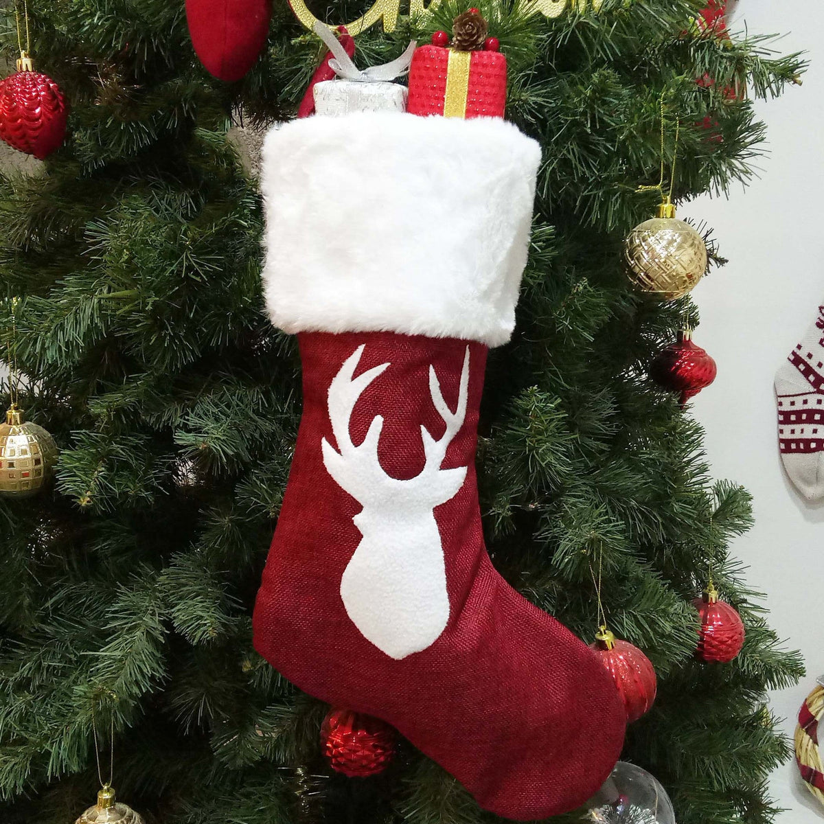 Christmas Stocking Gift Bag Holiday Decor
