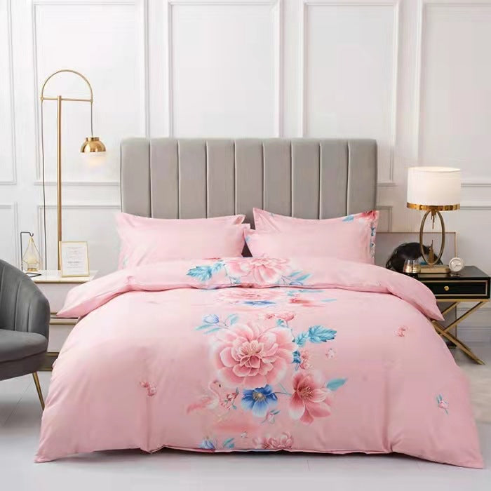 Brushed Floral Winter Bedding Set