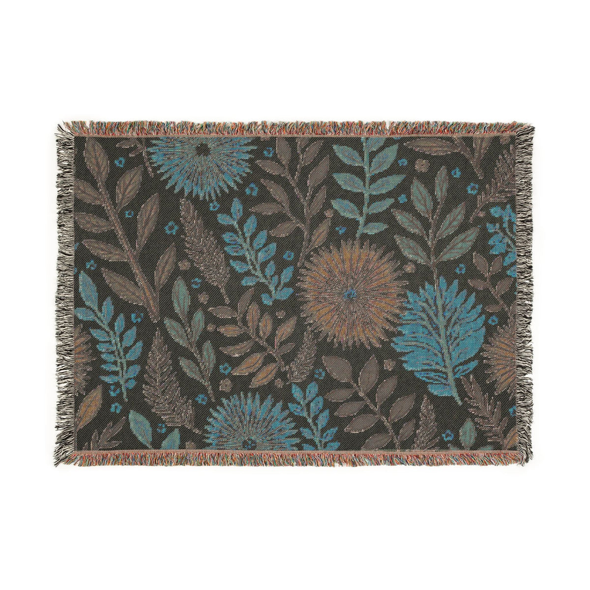 Floral Woven Blanket — Reversible Boho Throw for Living Room & Bedroom