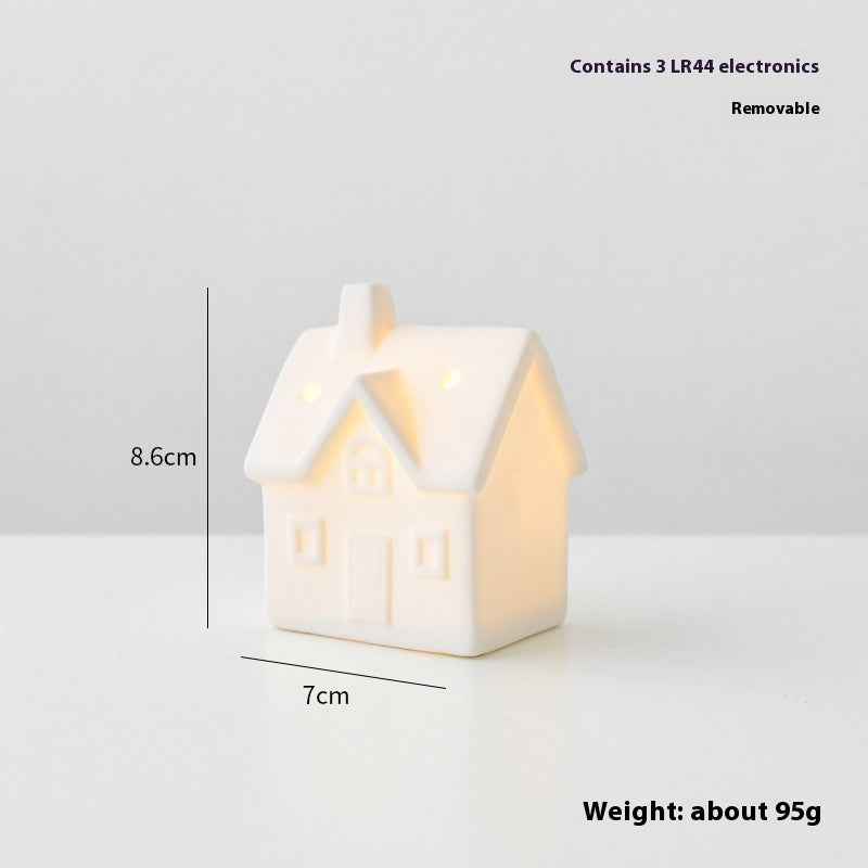 Ceramic Christmas Village – Luminous Desktop Holiday Decoration, 5 Styles