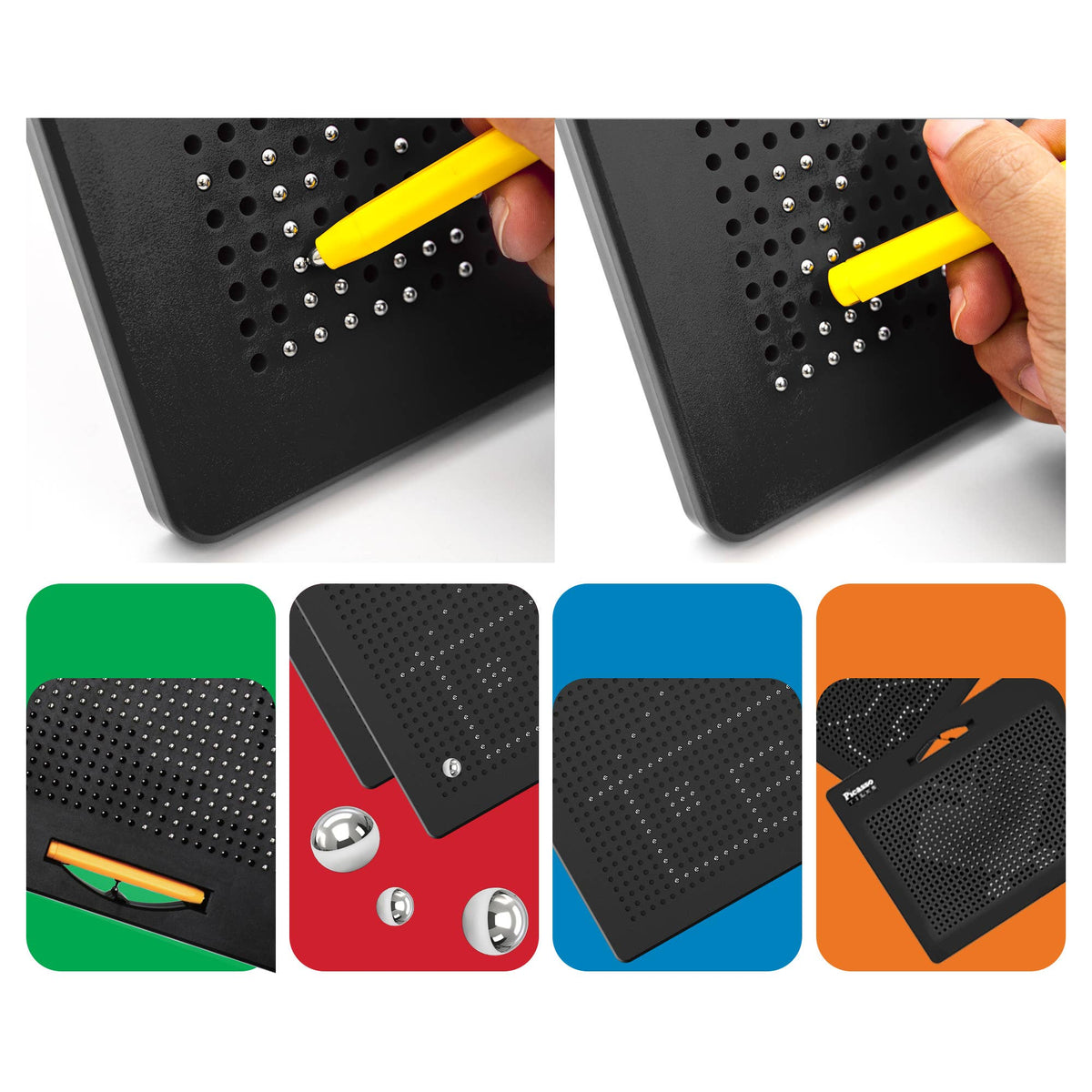 PicassoTiles - PicassoTiles Double-Sided Magnetic Drawing Tablet Pad - Ages 3+