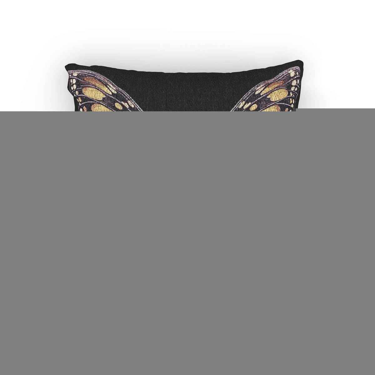 Monarch Butterfly Woven Pillow | Pixel Art Butterfly Throw Pillow
