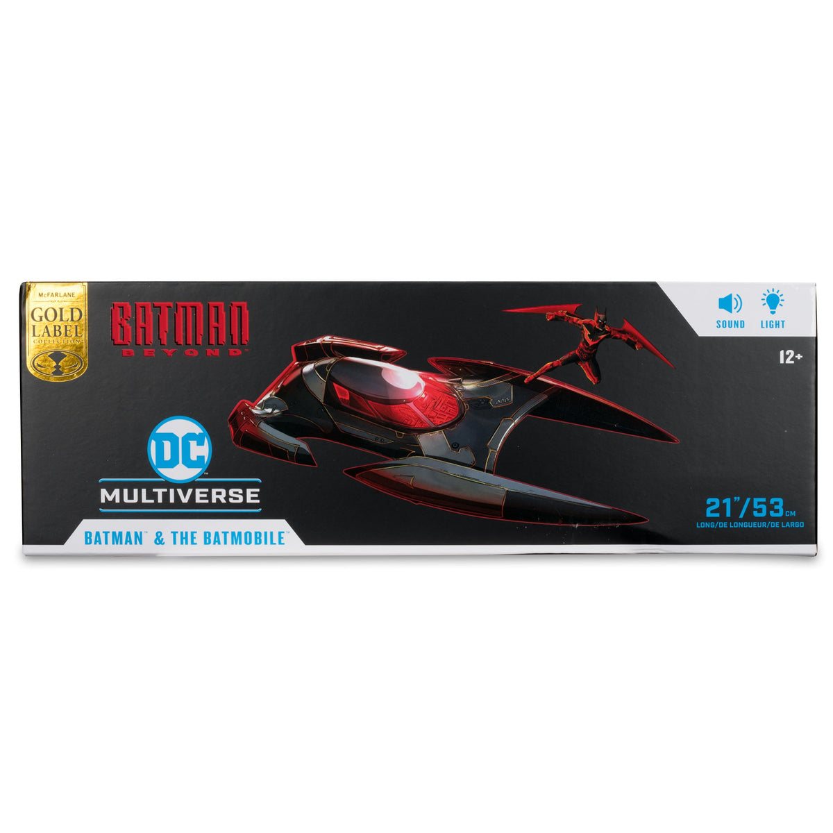 DC MULTIVERSE VEHICLES - BATMOBILE WITH BATMAN BEYOND 7IN FIGURE (GOLD LABEL)