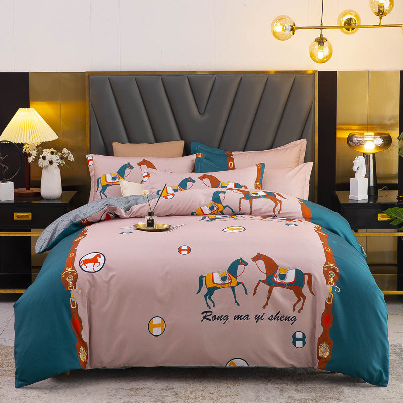 Brushed Floral Winter Bedding Set