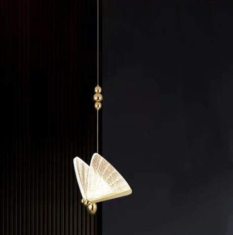 Butterfly Chandelier – Modern LED Pendant Light with Acrylic Shade for Living Room, Bedroom & Staircase