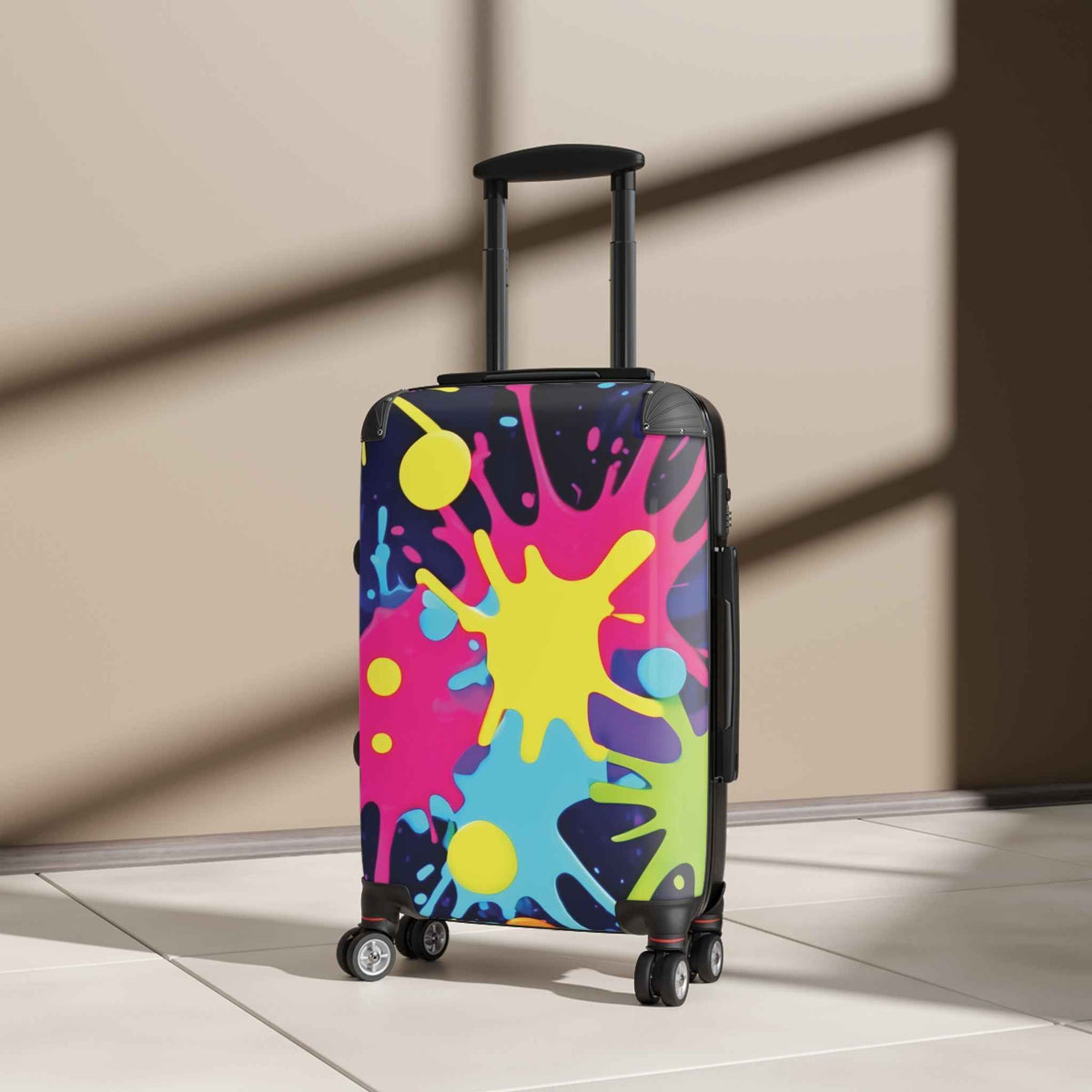 Color Splash Suitcase — Bright Paint Splat Carry-On for Travelers