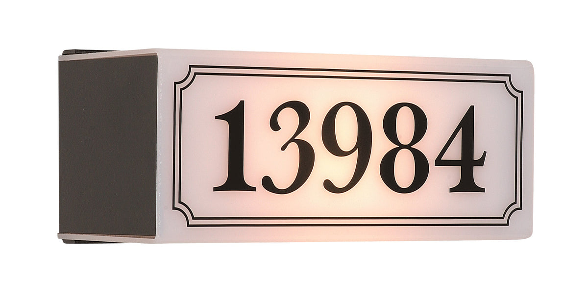 New York • Plaque d'adresse illuminé chiffres noir [1713]