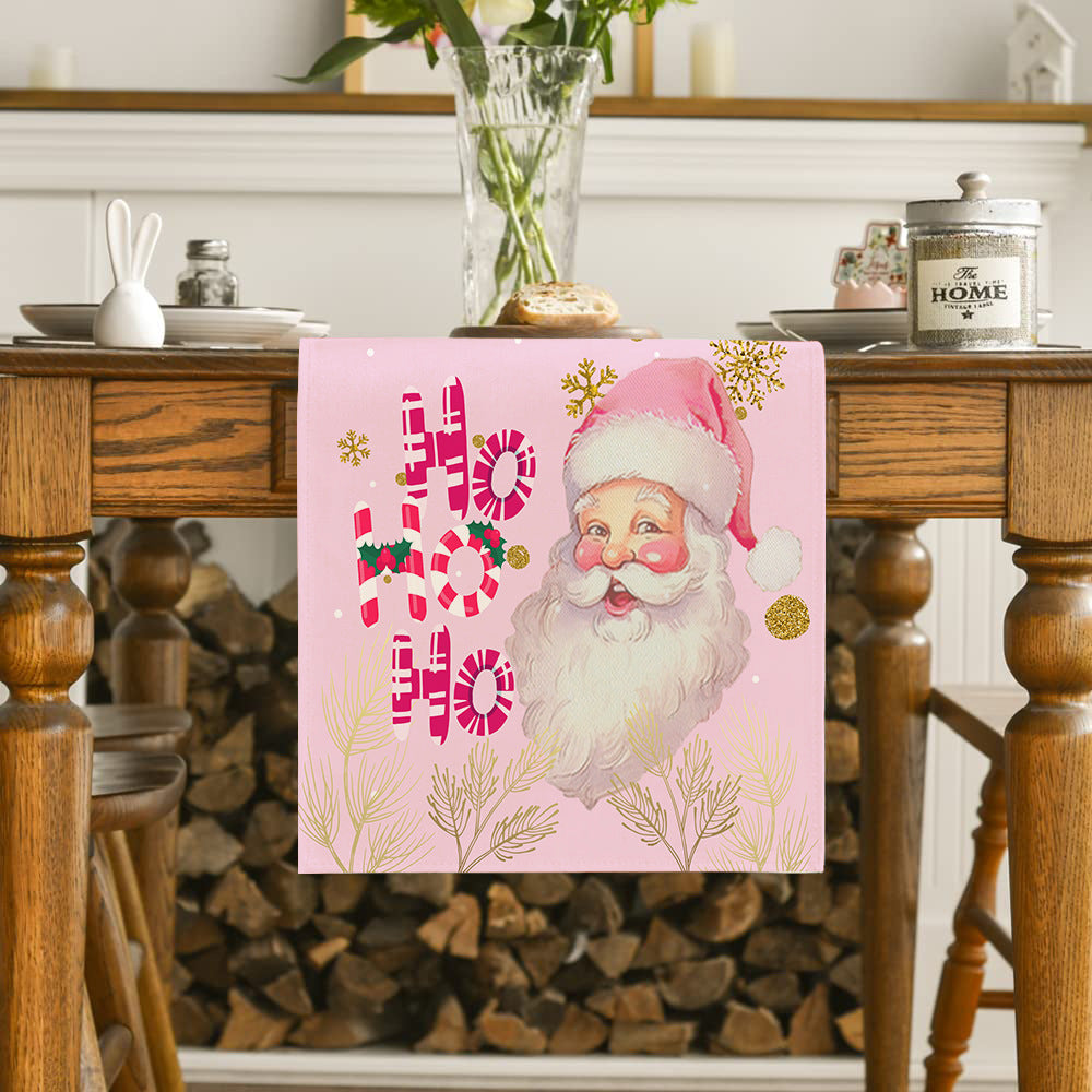 Christmas Table Runner - Snowflake & Tree Holiday Table Decoration