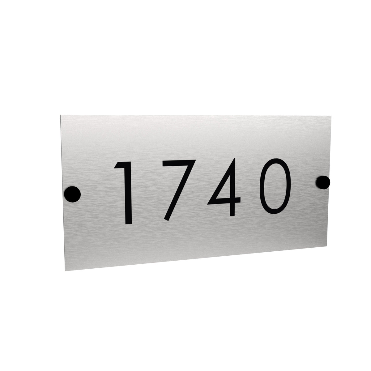 DeVille - Plaque d'adresse rectangle horizontale en stainless - 1740