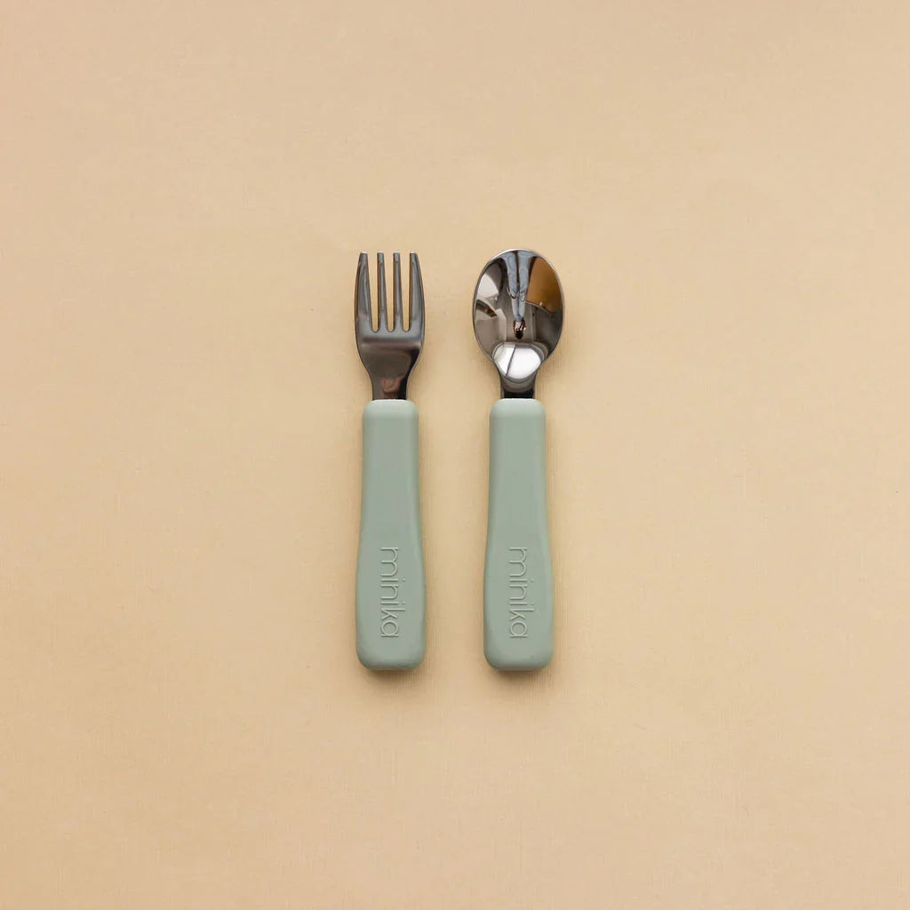 Metal Fork and Spoon Set