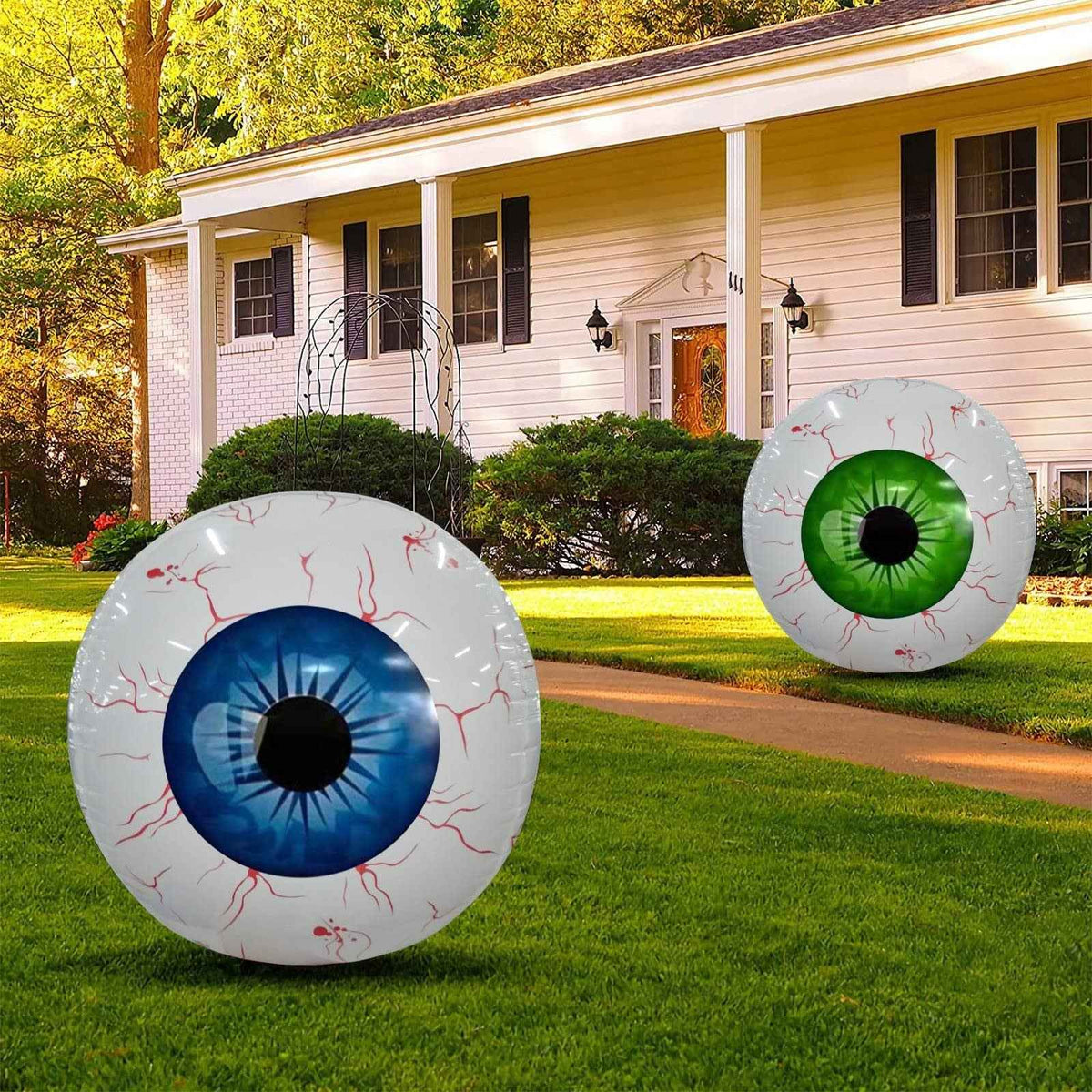 Halloween Eyeball Balloon Inflatable Decoration – Giant Spooky Eye Yard Decor for Halloween Party