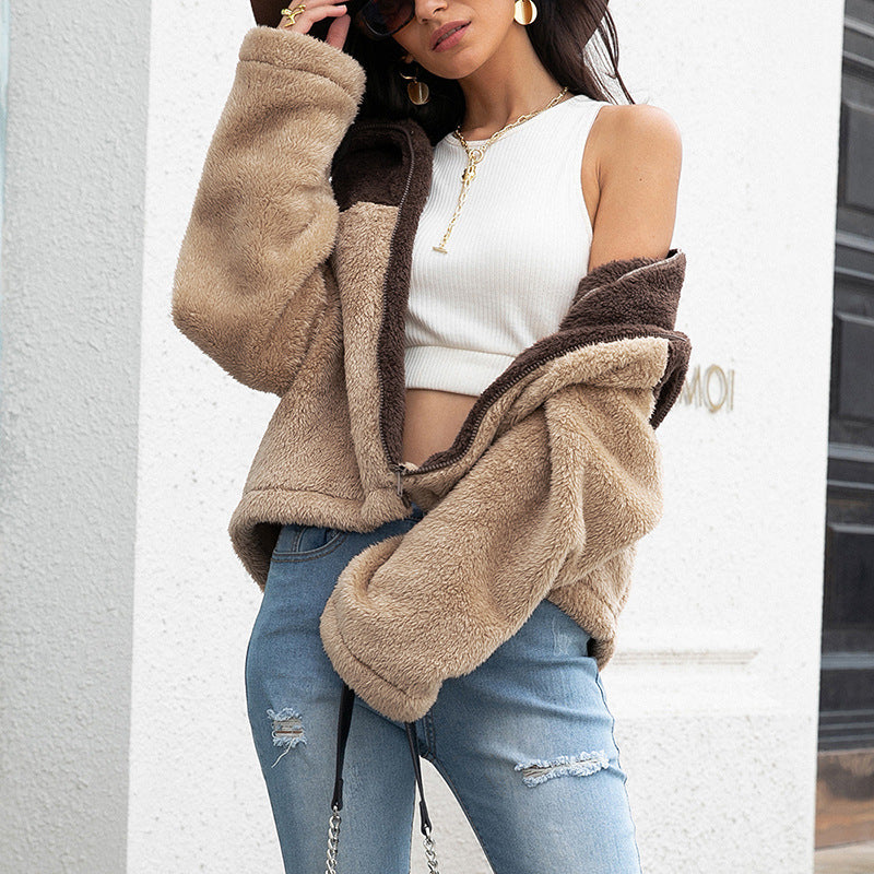 Women's Fall/Winter Color-Block Jacket