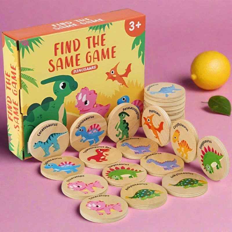 KiddieKickz - Dinosaur Memory Matching Game - Ages 3+